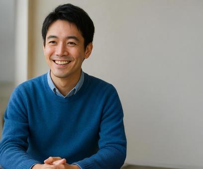 清潔感あるカジュアルな男性ポートレート 清潔感あるカジュアルな男性ポートレートの写真