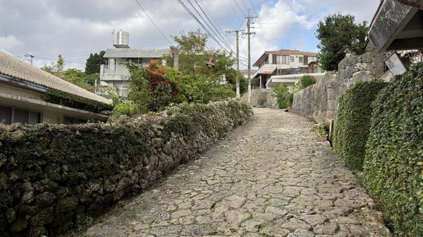 沖縄　那覇　首里　金城町石畳道 沖縄,那覇,首里の写真素材