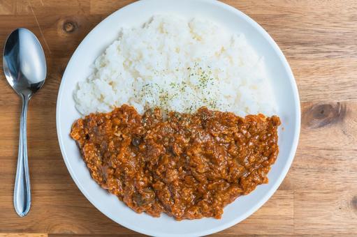 キーマカレー キーマカレー キーマカレー,カレー,ライスの写真素材