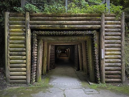石見銀山龍源寺間歩出口 石見銀山,龍源寺,間歩の写真素材