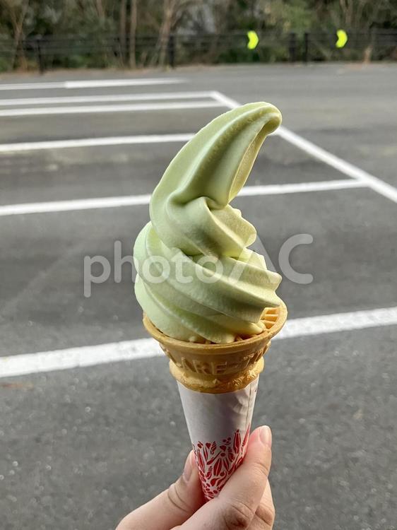 梨のソフトクリーム ソフトクリーム,梨,スイーツの写真素材