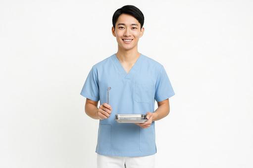 若い日本人歯科助手男性 若い日本人歯科助手男性の写真