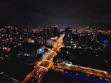 大阪　夜景 夜景,大阪市内,大阪の写真素材