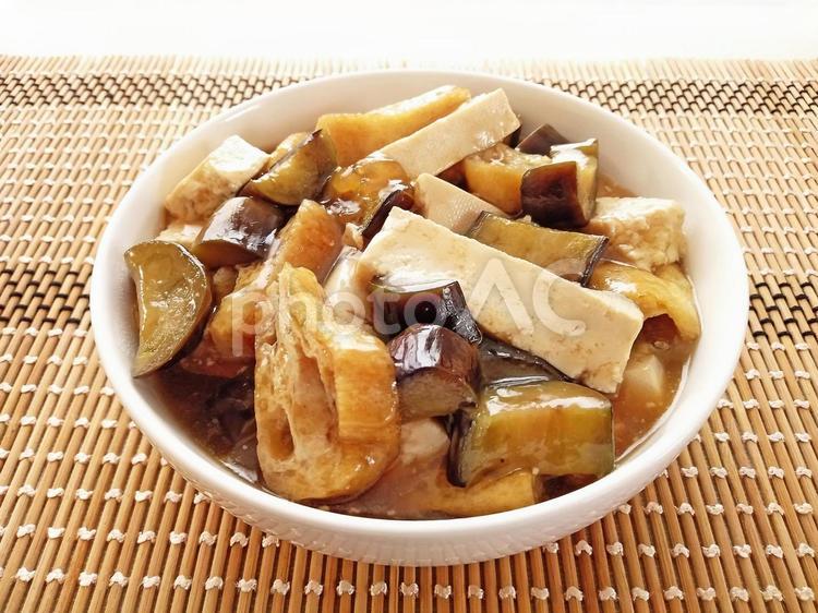 茄子と豆腐のとろみ煮　 茄子,豆腐,油揚げの写真素材