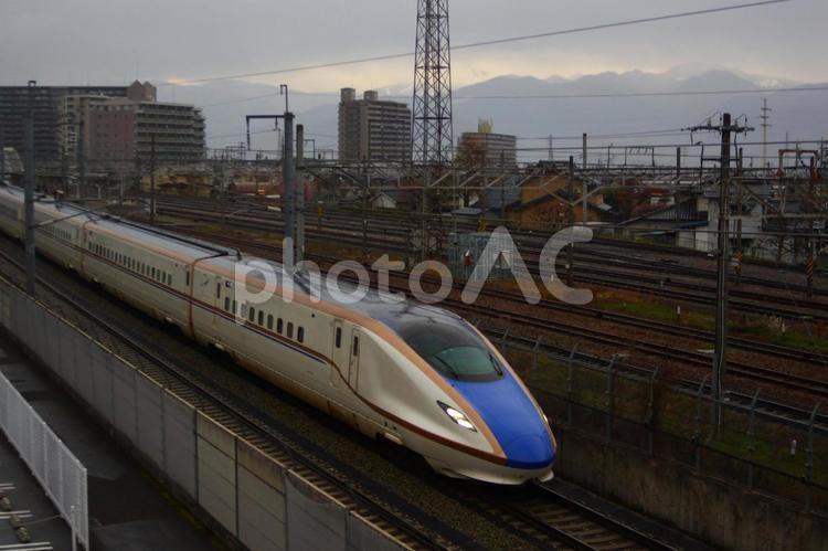 北陸新幹線　e7系　先頭車両 しなの鉄道,新幹線,北陸新幹線の写真素材