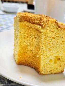 シフォンケーキB シフォンケーキ,おやつ,ケーキの写真素材