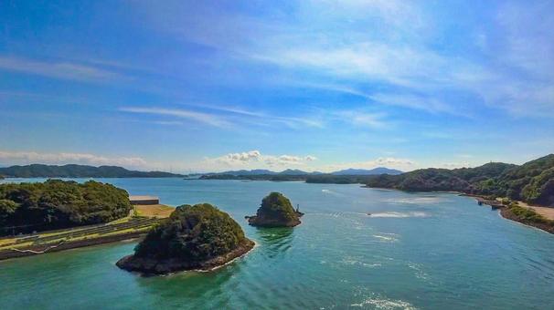 天草五橋 1号橋 天門橋からの眺め 天草五橋 1号橋 天門橋からの眺め 天草,天草五橋,上天草の写真素材