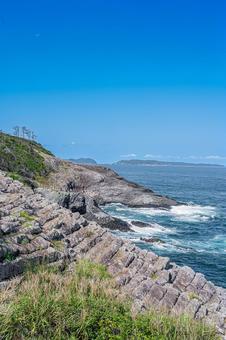 佐賀県　七ツ釜の風景 七ツ釜,佐賀,玄界灘の写真素材