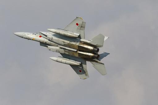 Air Self-Defense Force F-15 Eagle fighter (Chikujo-gun, Fukuoka) flying at the Air Festival, च-15, ईगल, एयर महोत्सव, JPG