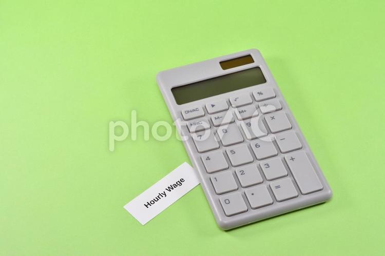Hourly wageで人件費のイメージ hourlywage,時給,人件費の写真素材