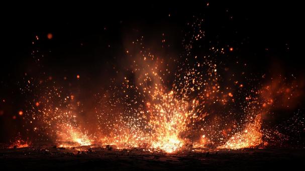 火の粉、火花、炎の背景 火の粉、火花、炎の背景の写真