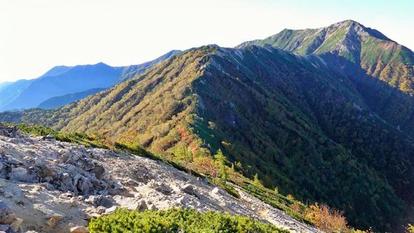 表銀座稜線 表銀座稜線 山,北アルプス,登山の写真素材