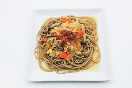 親子そばパスタ 親子そばパスタ そばパスタ,そば,蕎麦の写真素材