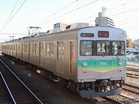 秩父鉄道線 7000系 秩父鉄道線,7000系,全体の写真素材