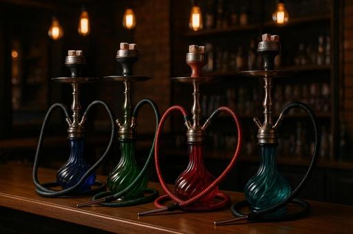 シーシャバーの喫煙器具 シーシャバーの喫煙器具の写真