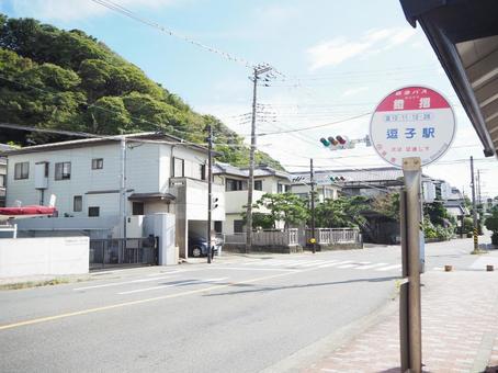 葉山の街並み（神奈川県・三浦郡） 葉山,バス停,三浦の写真素材