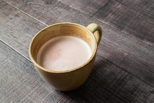 やや上から撮ったココア ココア,ホットドリンク,牛乳の写真素材