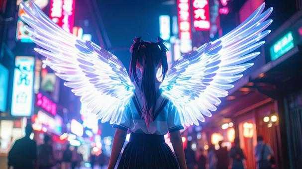 光る翼を隠し持っていた少女02 光る翼を隠し持っていた少女02の写真