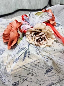 プレゼント ボックス,りぼん,バラの写真素材