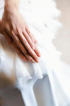 ウェディングドレス ウェディングドレス 指輪,リング,結婚の写真素材