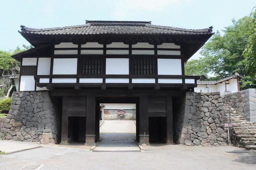 日本百名城、小諸城跡・三之門。重要文化財 小諸城,三之門,長野県の写真素材