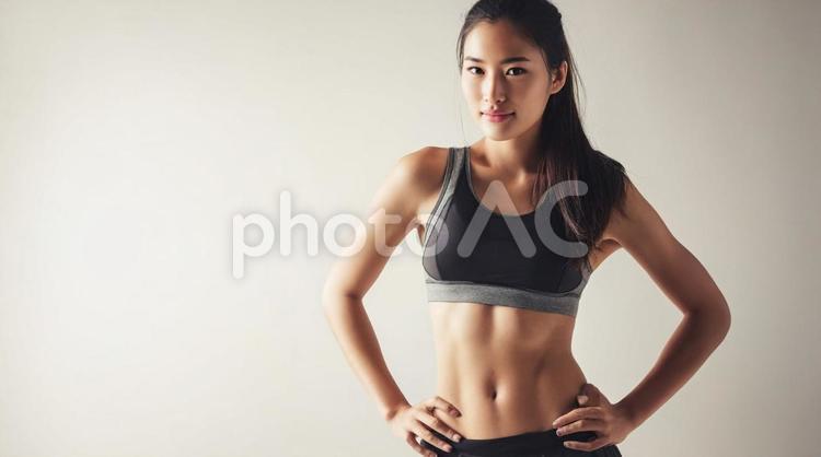 引き締まった女性・フィットネス・美ボディ 美ボディ,引き締め,フィットネスの写真素材