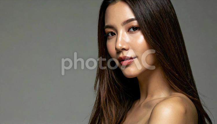 ビューティイメージ　肌がキレイな女性 女性,若い,20代の写真素材