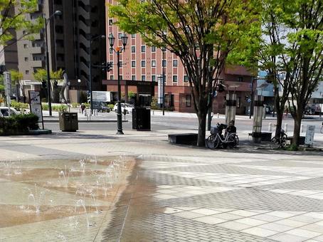 噴水の歩道 噴水の歩道の写真