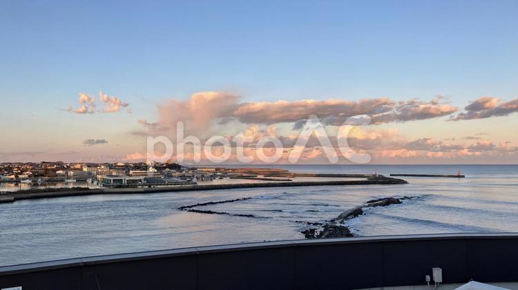 夕方の大洗海岸 大洗海岸,大洗,海岸の写真素材
