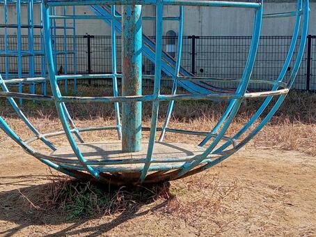 回転ジャングルジム 丸型ジャングルジム,ジャングルジム,遊具の写真素材