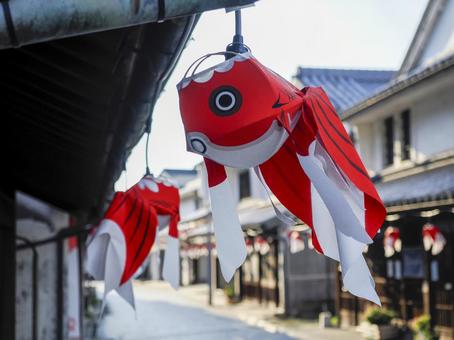 柳井市・金魚ちょうちんのある風景 柳井市・金魚ちょうちんのある風景 金魚ちょうちん,金魚提灯,ちょうちんの写真素材