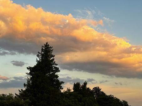 夕暮れの空 夕暮れの空 夕暮れ,空,オレンジの写真素材