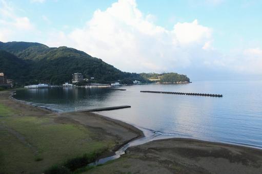 早朝の土肥海岸5(静岡県伊豆市) 土肥海岸,駿河湾,西伊豆の写真素材