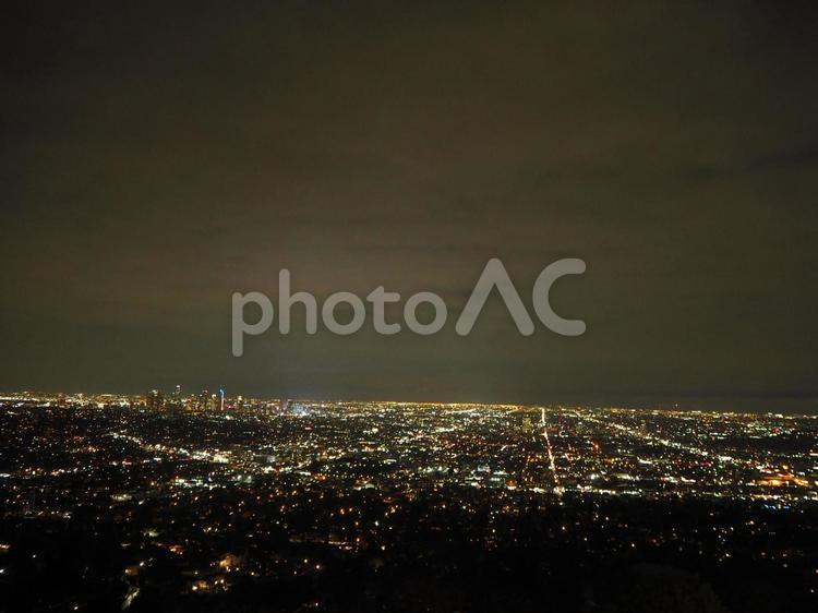 夜景 アメリカ,夜景,天文台の写真素材