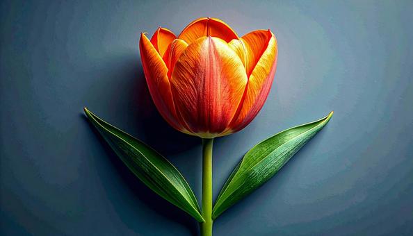 一輪のチューリップの花の写真