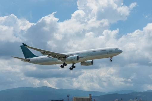 夏の昼、福岡空港に着陸する旅客機 夏の昼、福岡空港に着陸する旅客機 飛行機,航空機,旅客機の写真素材