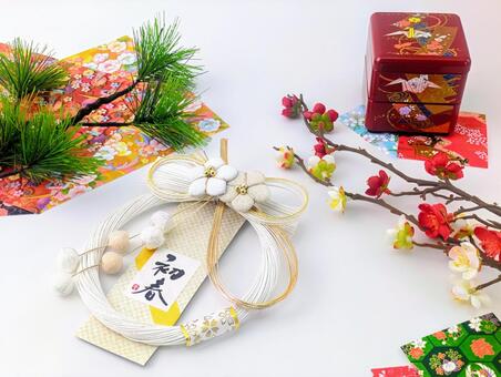 新年（新しい年の始まり〜新春万福）2 お正月,年賀状,新年の写真素材