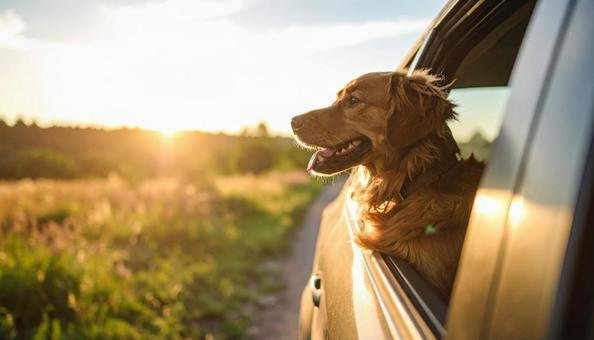 飼い主の帰りを待って窓の外を見ている犬 飼い主の帰りを待って窓の外を見ている犬の写真