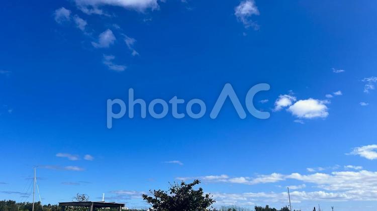 気持ちのいい青空 空,晴天,青の写真素材