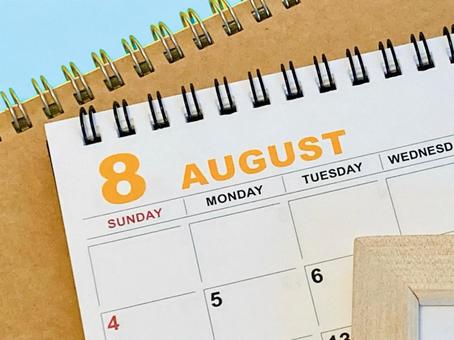 8月カレンダー 8月カレンダー 8月,カレンダー,スケジュールの写真素材