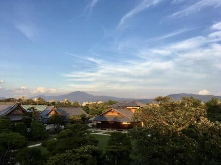 秋の京都〜二条城天守台より〜 秋,京都,二条城の写真素材