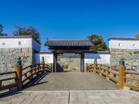 【兵庫県】赤穂市・赤穂城跡 赤穂城跡,櫓門,赤穂市の写真素材
