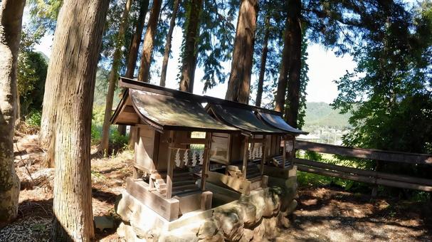埼玉県秩父市荒川白久　白久神明社　摂社 埼玉県,秩父市,拝殿の写真素材