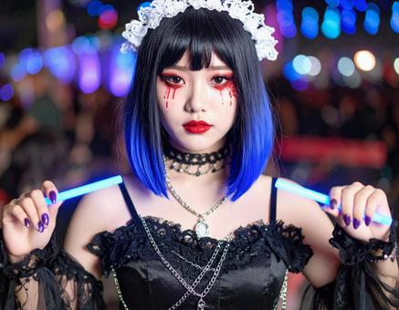 地雷系女子今日は推しに合える大事なライブ 地雷系女子今日は推しに合える大事なライブ 地雷系,推し活,女子の写真素材