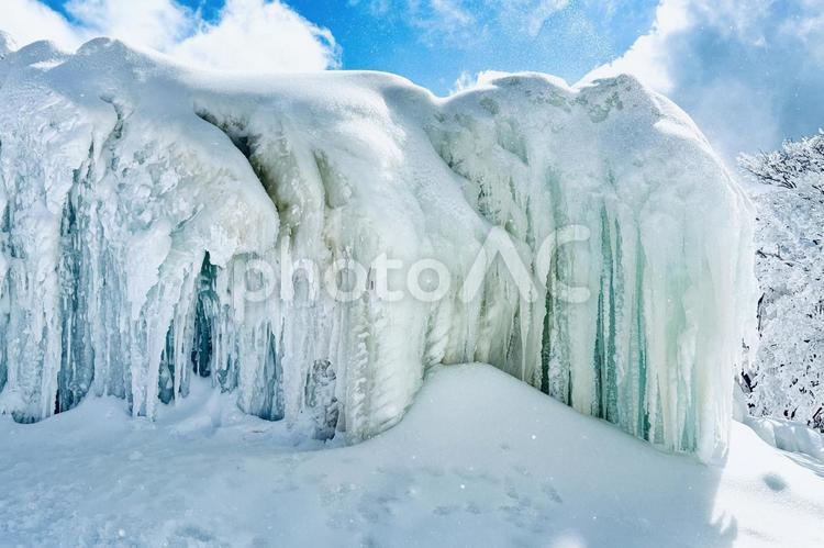 御在所岳の氷瀑 氷瀑,樹氷,御在所の写真素材