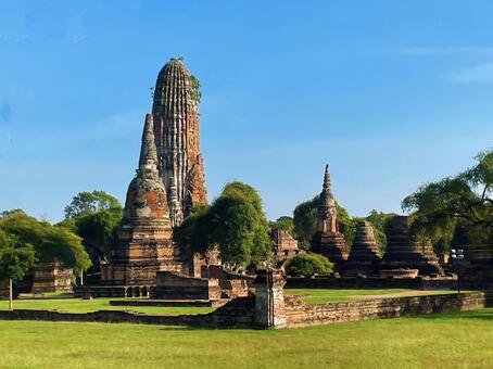 ワットプララーム ワットプララーム,アユタヤ,タイの写真素材