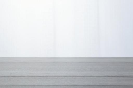 日差しの柔らかいカーテンのある部屋 背景素材,部屋,レースカーテンの写真素材