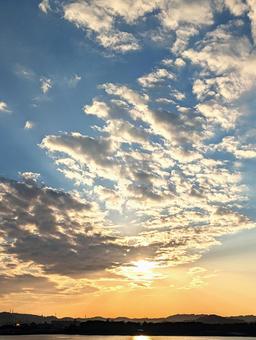 神奈川県の夕焼け 夕焼け,夕方,神奈川県の写真素材