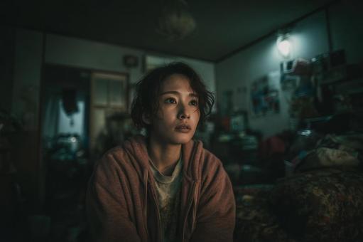 暗い部屋の孤独な夜 暗い部屋の孤独な夜の写真