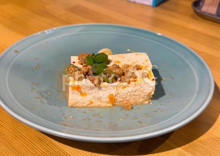 中華料理バイキングの台湾風冷奴 冷奴,豆腐,木綿豆腐の写真素材